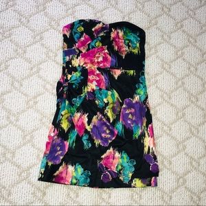 Black dress with floral